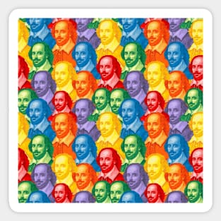 The Bard William Shakespeare All Over Print Sticker